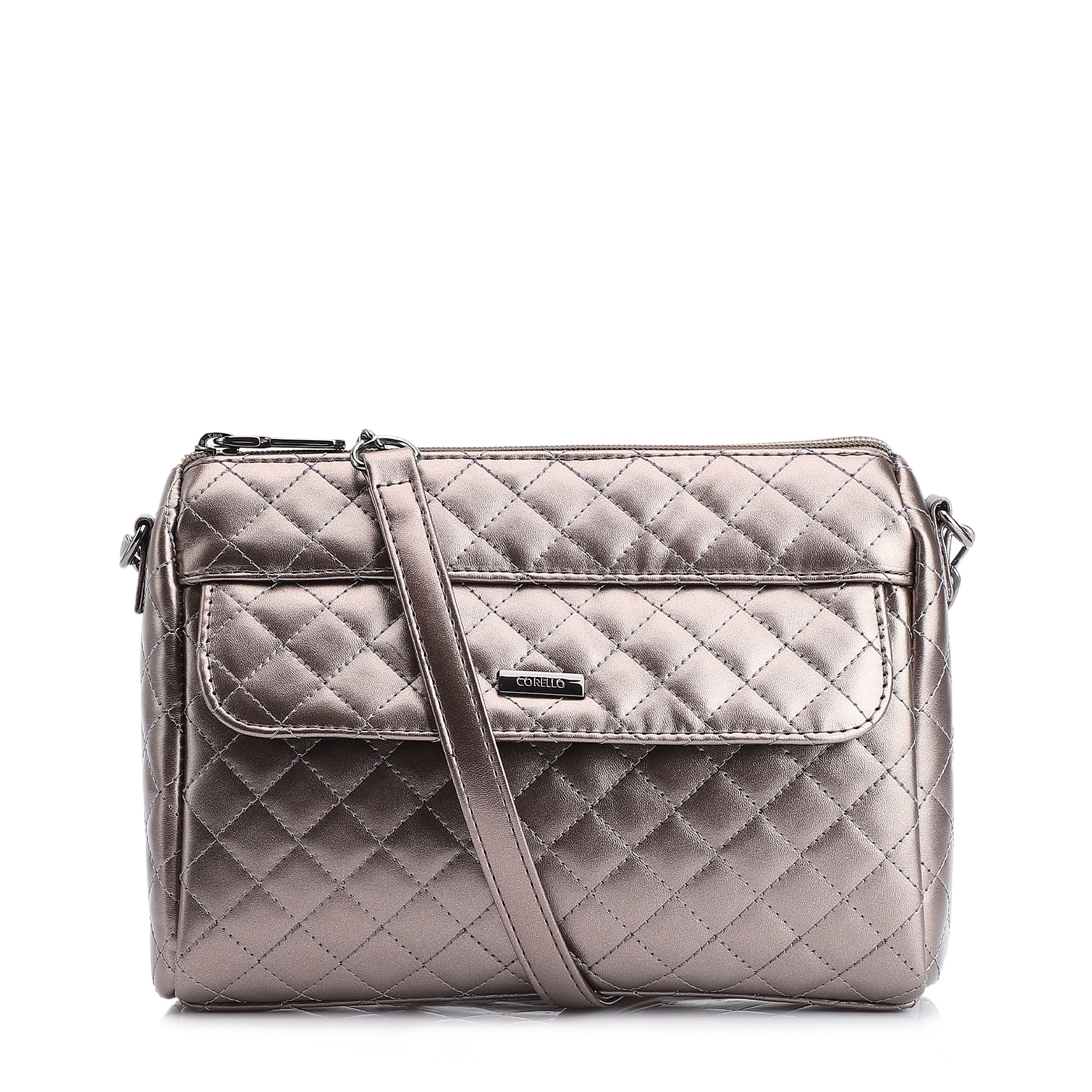 Bolsa Transversal Matelassê Alt Prata