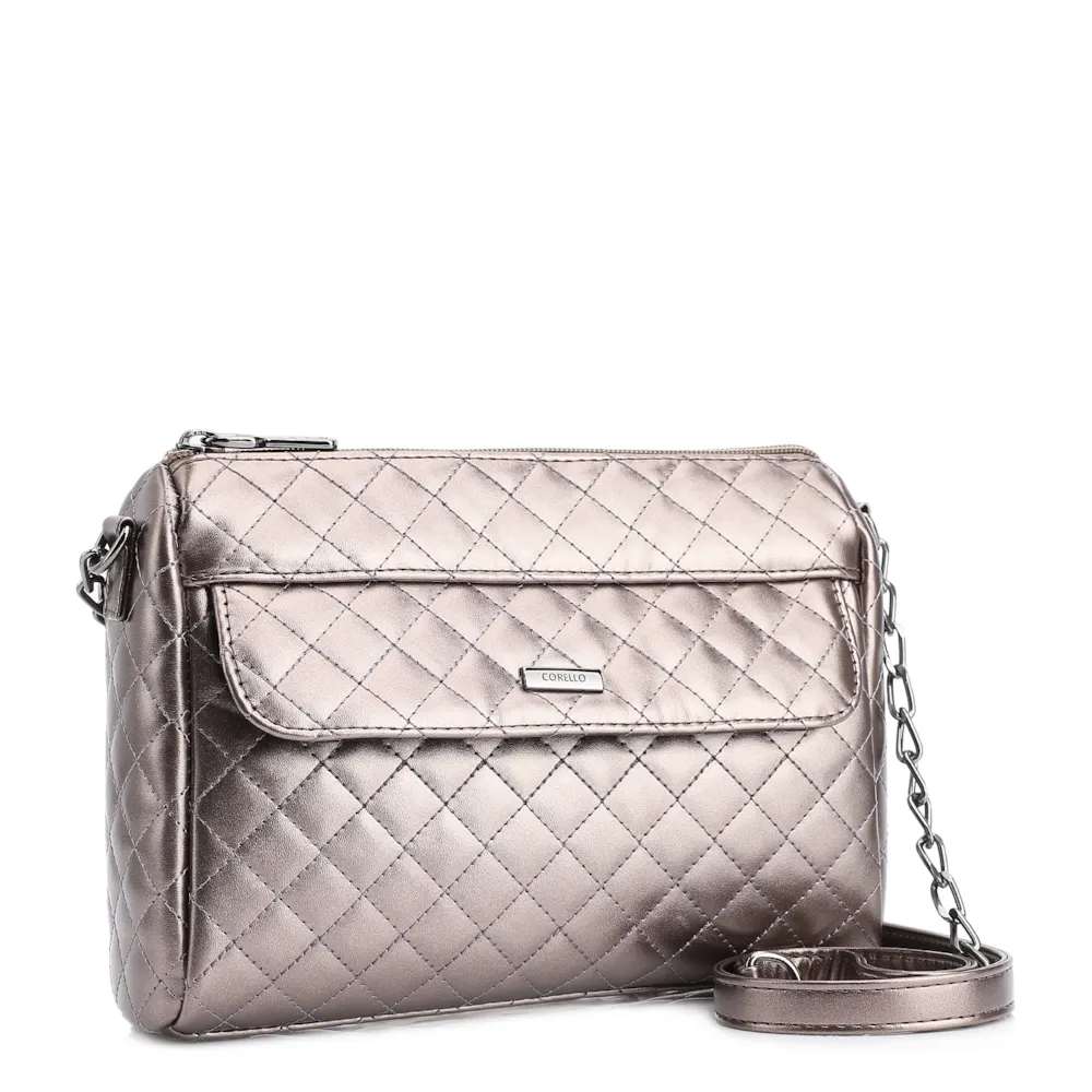 Bolsa Transversal Matelassê Alt Prata - imagem 2