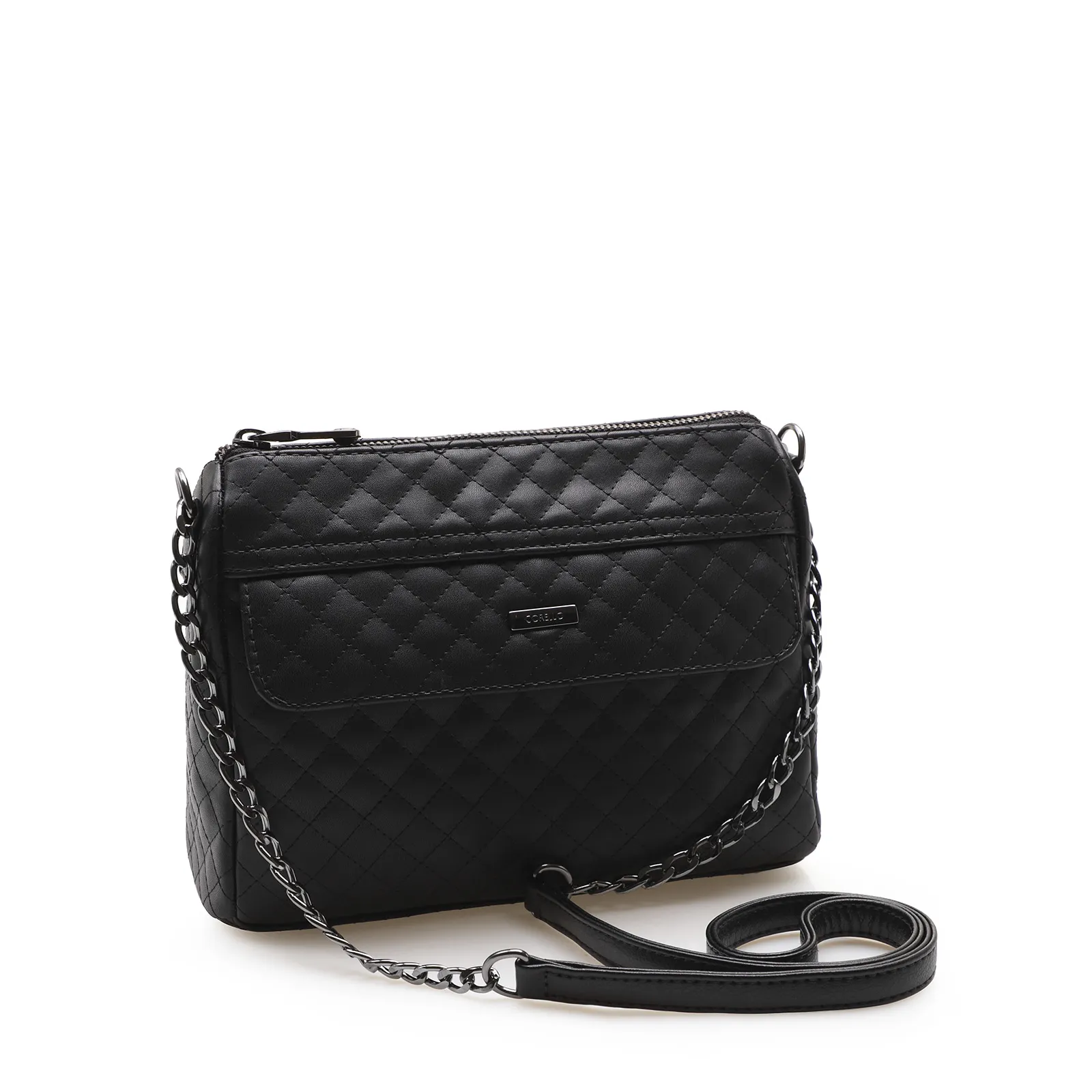 Bolsa Transversal Matelassê Alt Preto