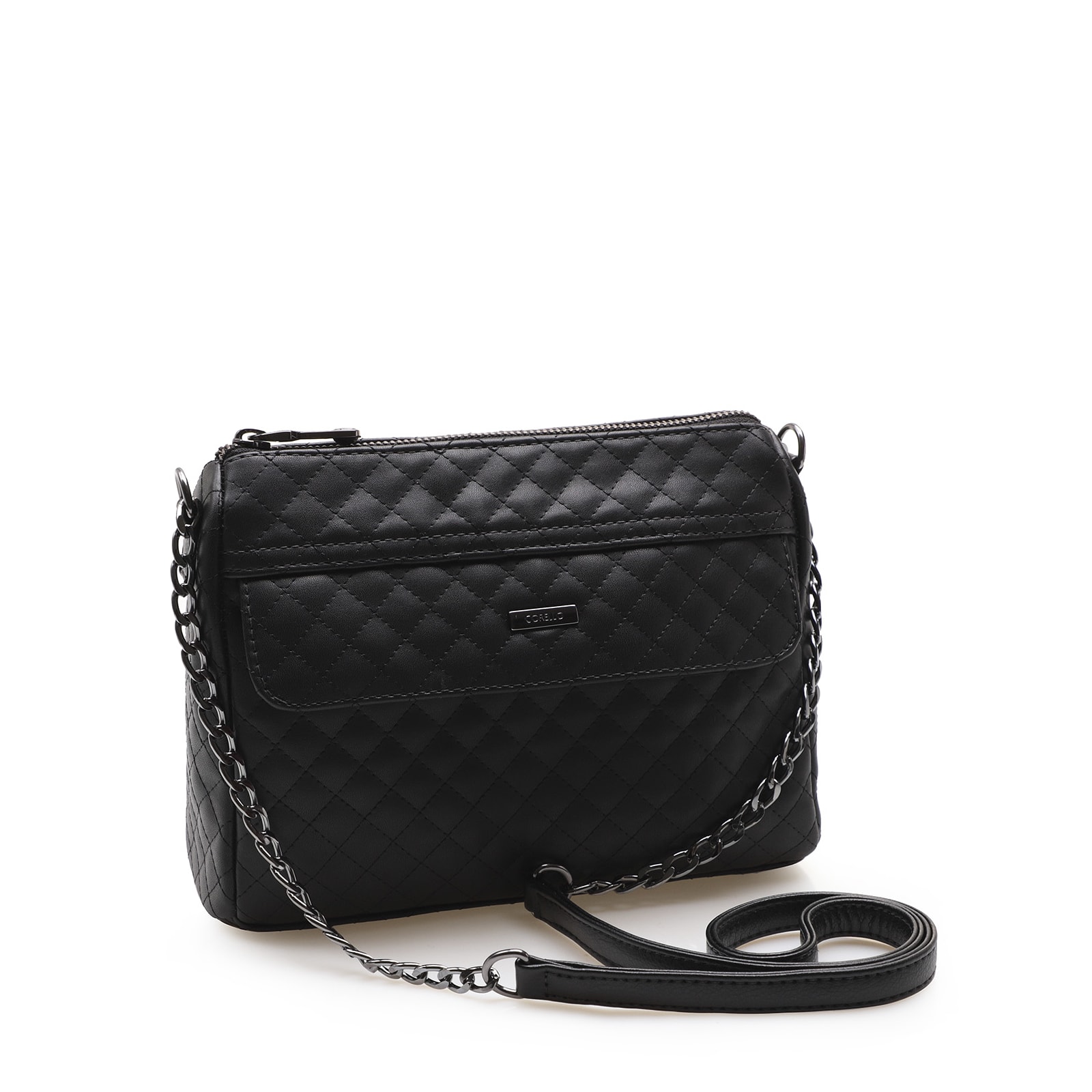 Bolsa Transversal Matelassê Alt Preto
