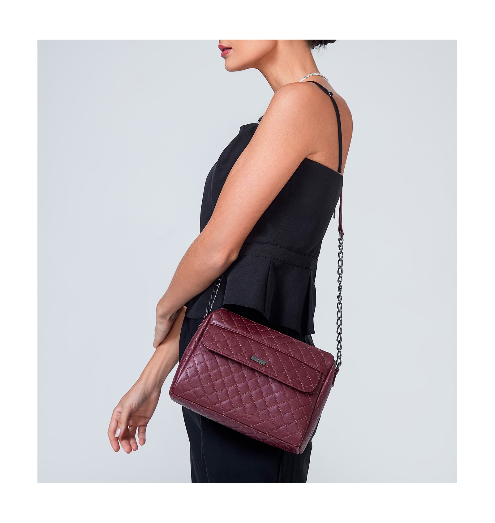 Bolsa Transversal Matelassê Alt Vermelho