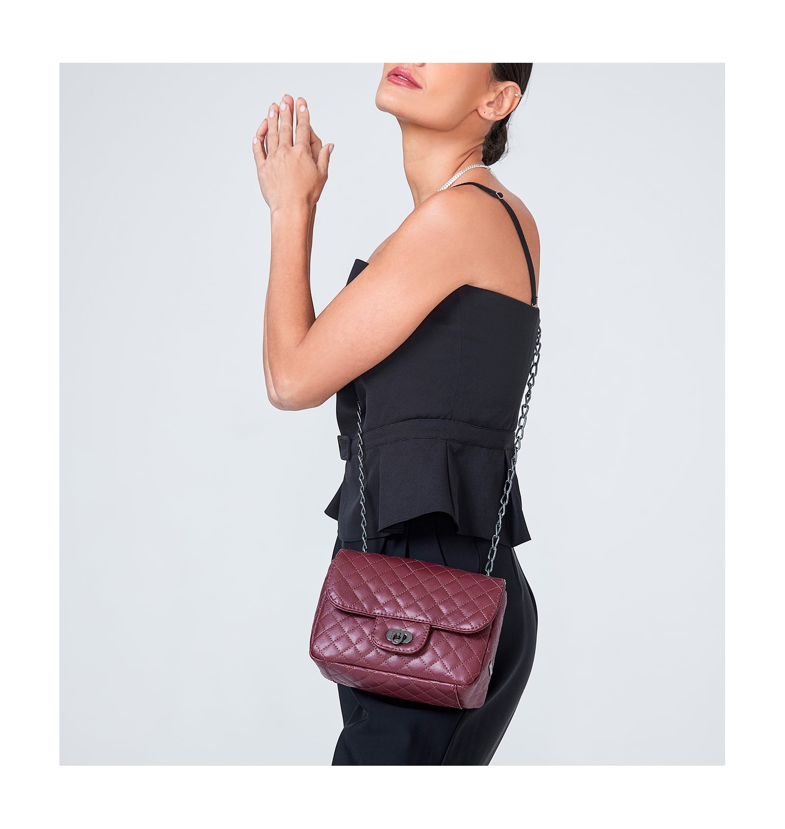 Bolsa Transversal Matelassê Alt Vermelho