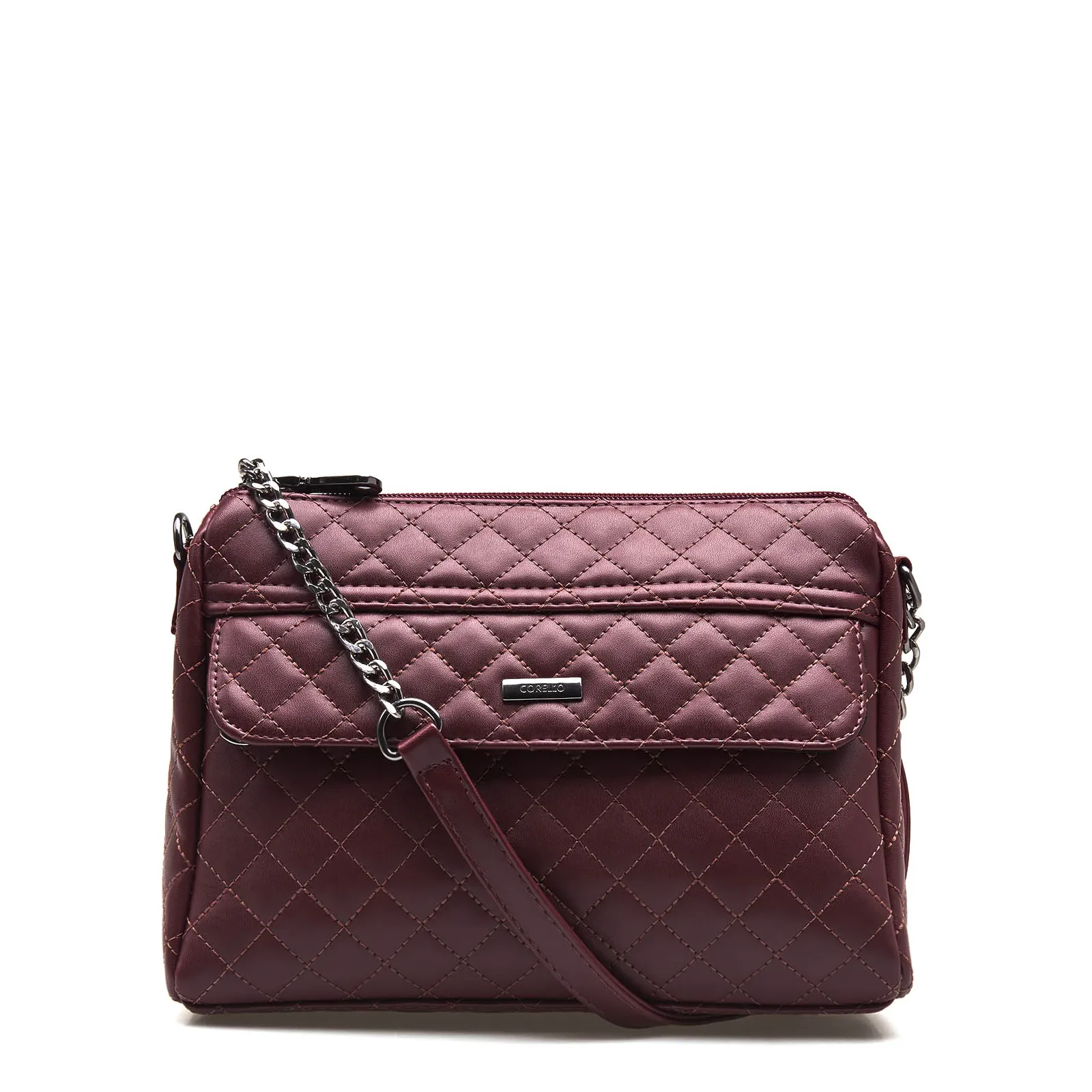 Bolsa Transversal Matelassê Alt Vinho