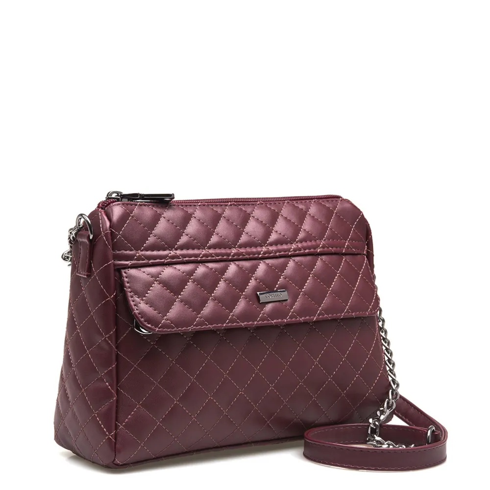 Bolsa Transversal Matelassê Alt Vinho - imagem 2