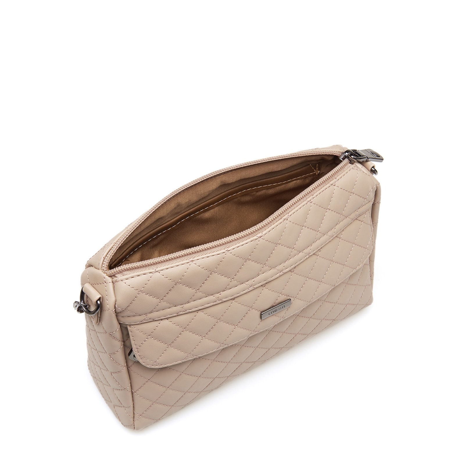 Bolsa Transversal Matelassê Alternativo Bege