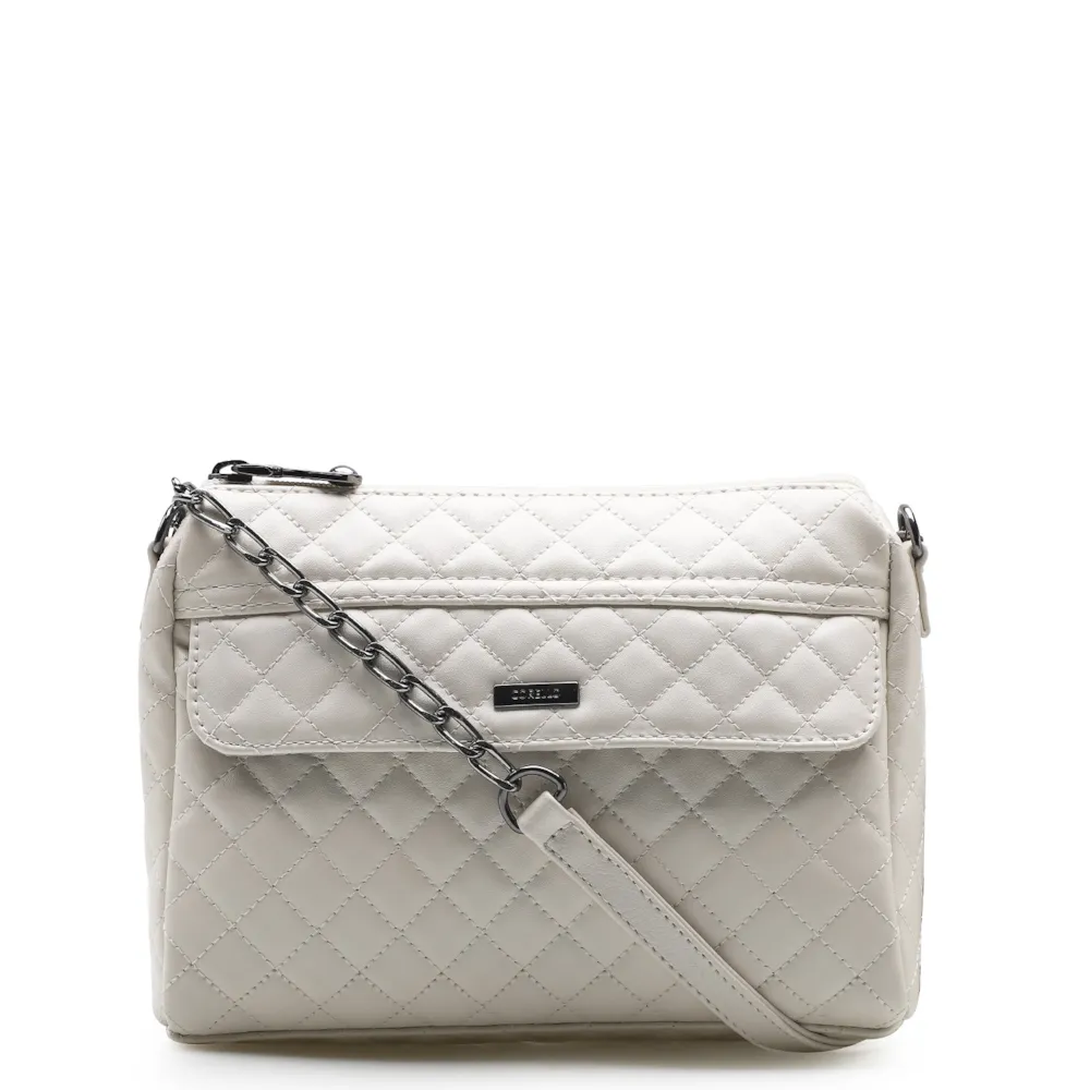 Bolsa Transversal Matelassê Alternativo Off White