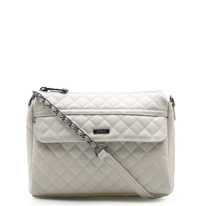 Bolsa Transversal Matelassê Alternativo Off White