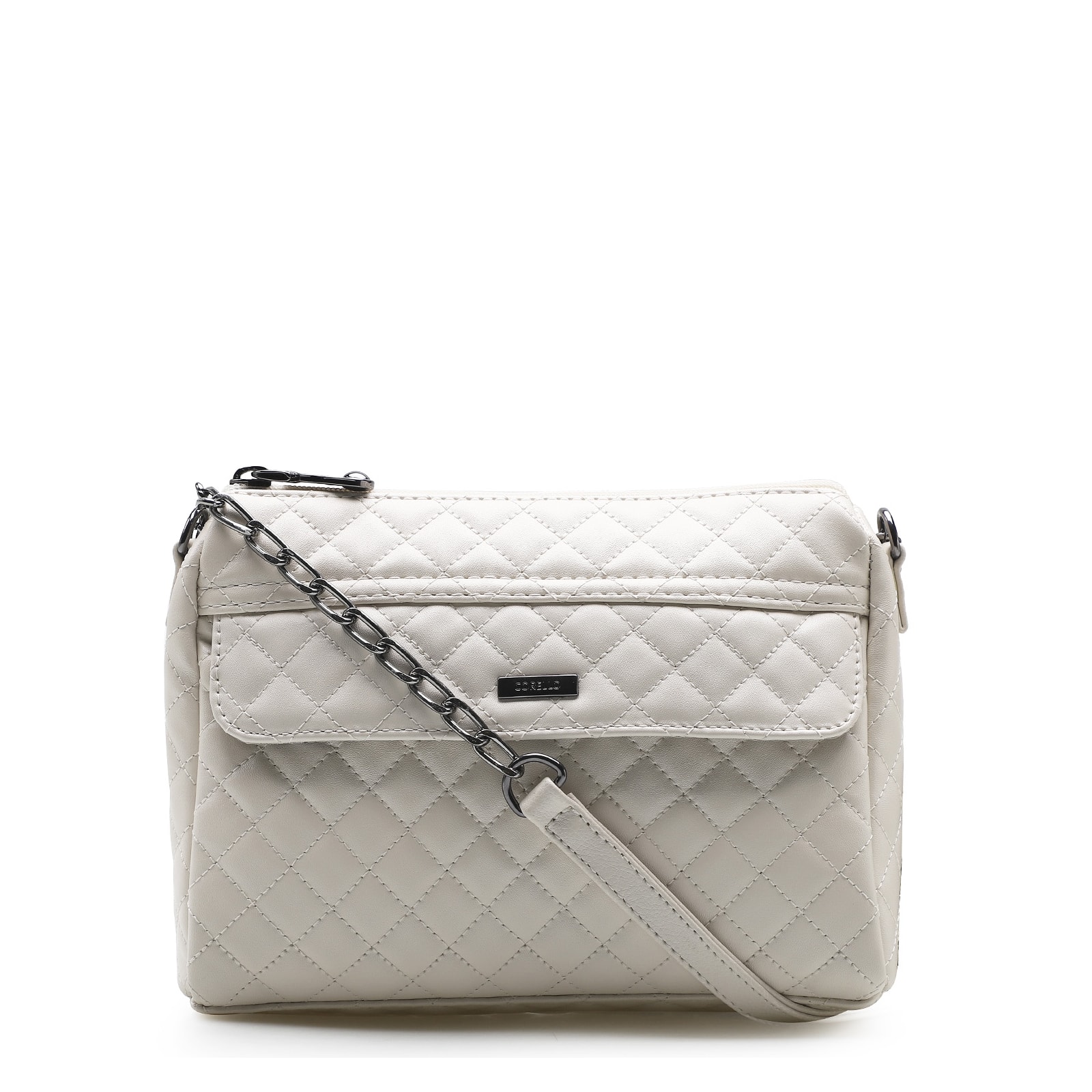 Bolsa Transversal Matelassê Alternativo Off White