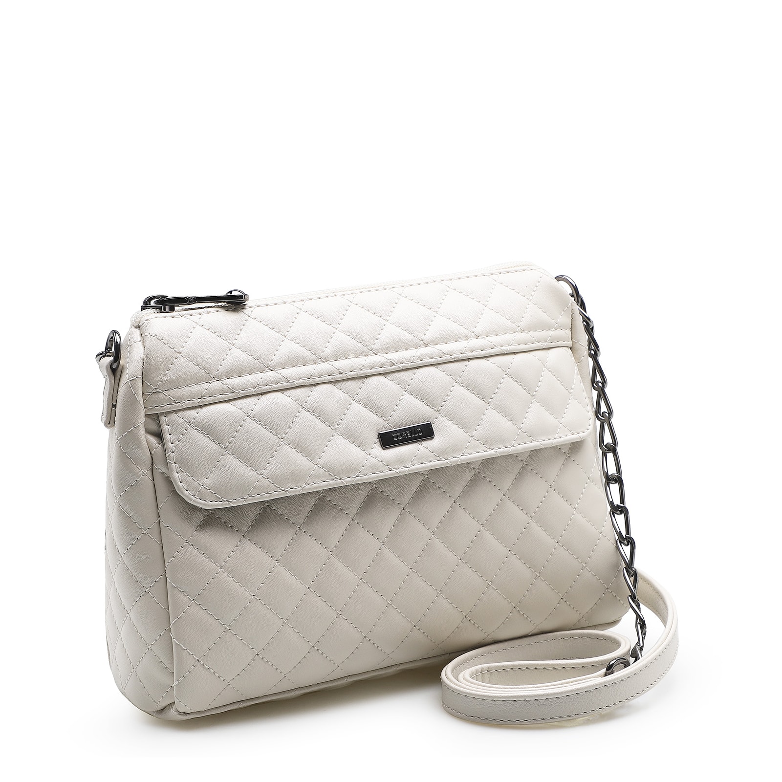 Bolsa Transversal Matelassê Alternativo Off White