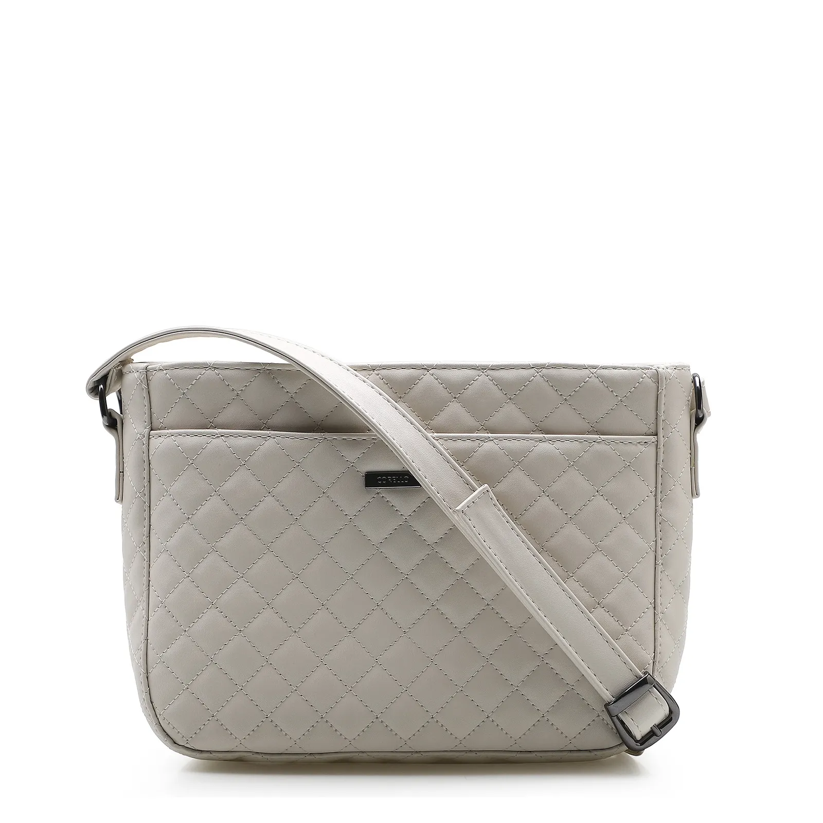 Bolsa Transversal Matelassê Alternativo Off White