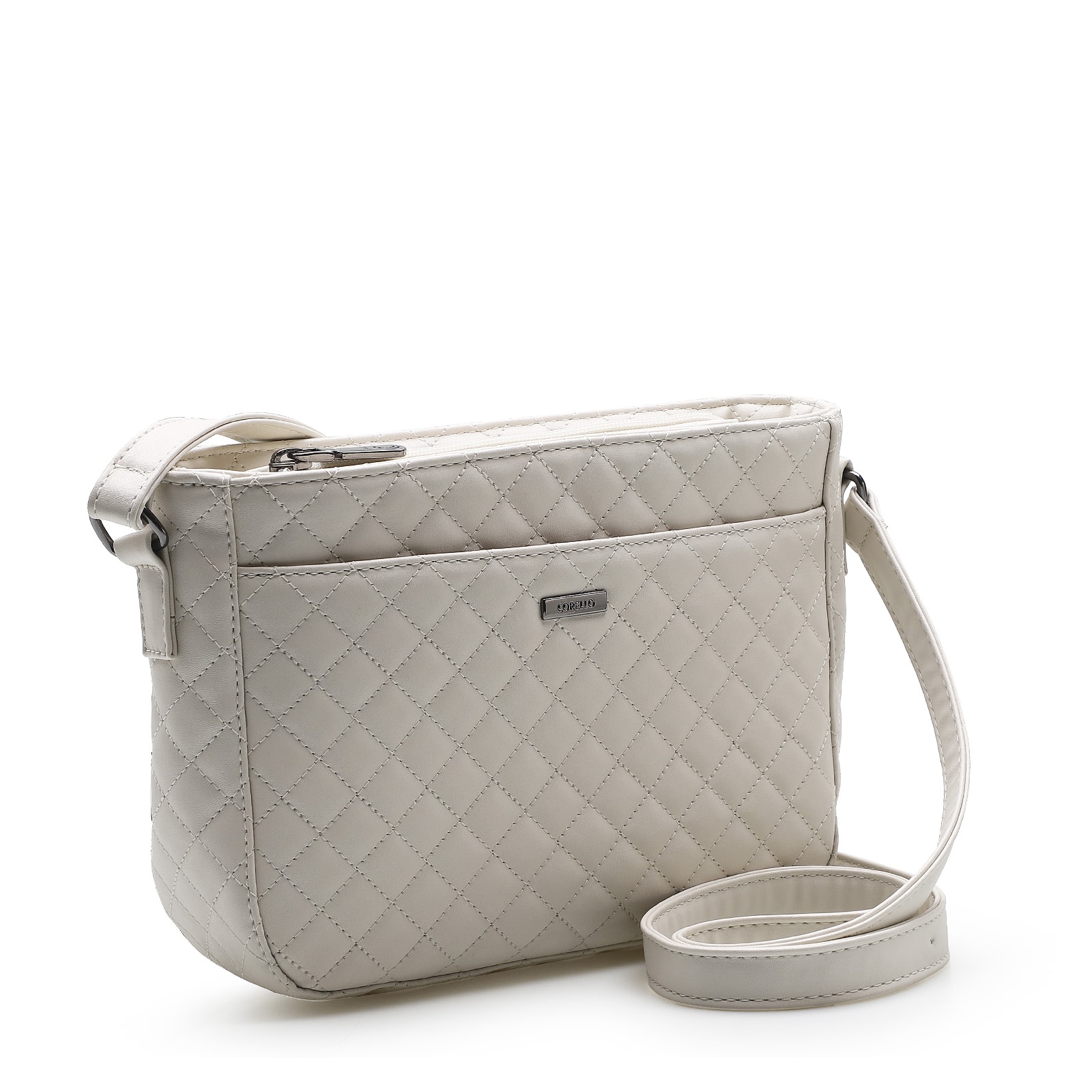 Bolsa Transversal Matelassê Alternativo Off White