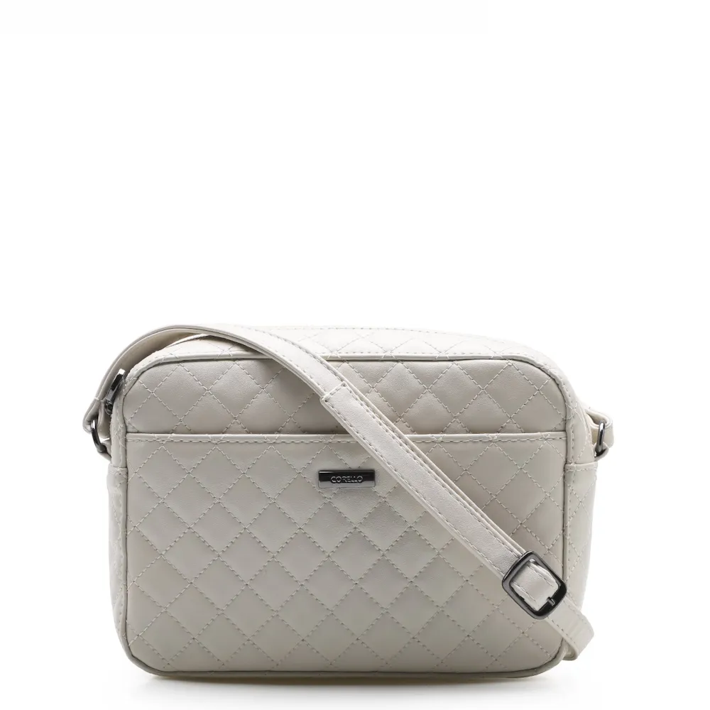 Bolsa Transversal Matelassê Alternativo Off White