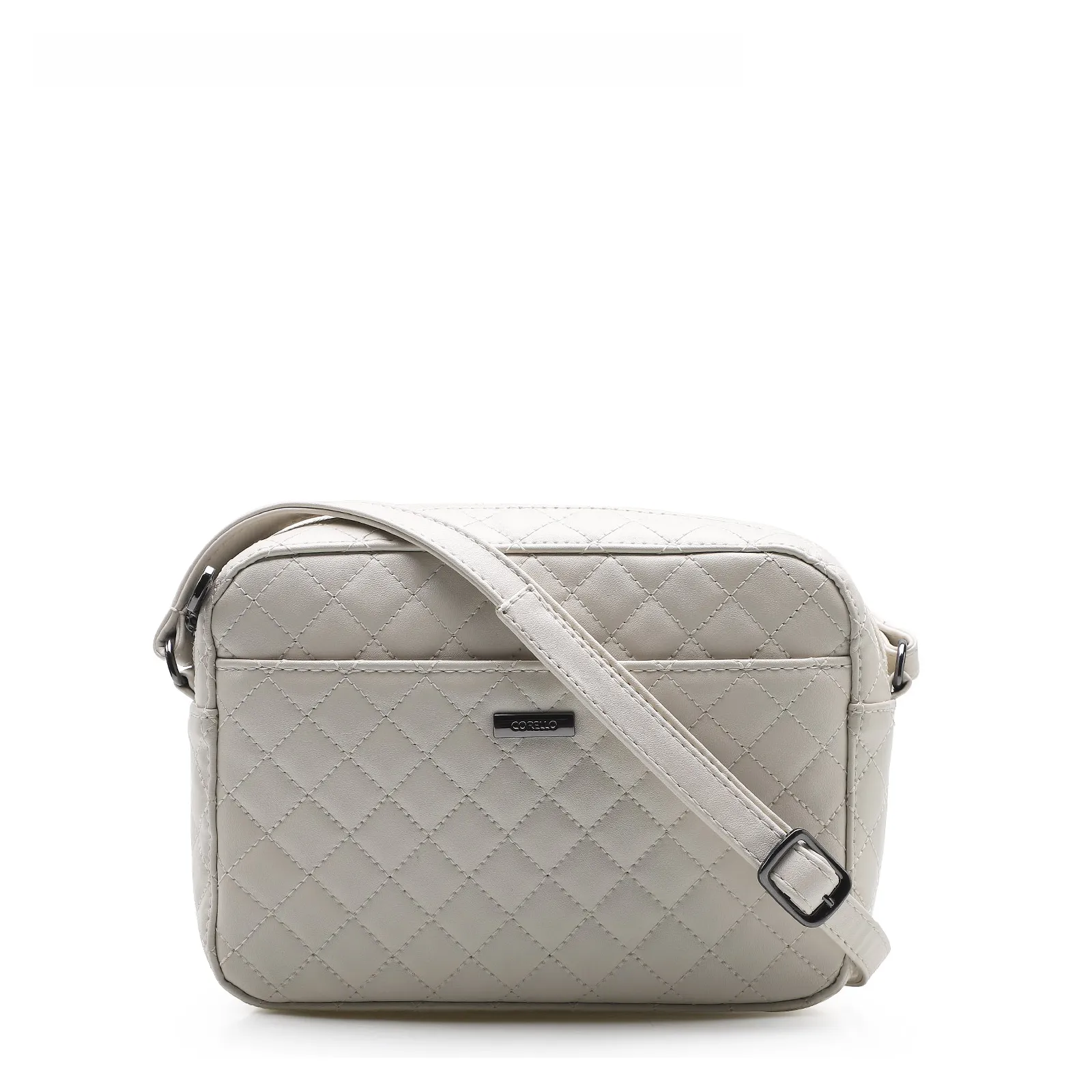 Bolsa Transversal Matelassê Alternativo Off White