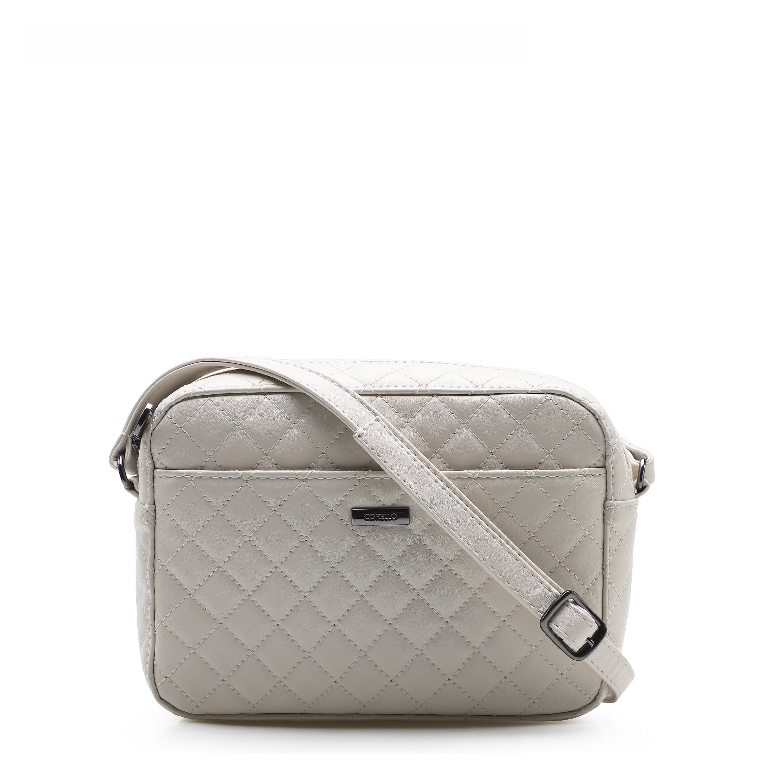 Bolsa Transversal Matelassê Alternativo Off White