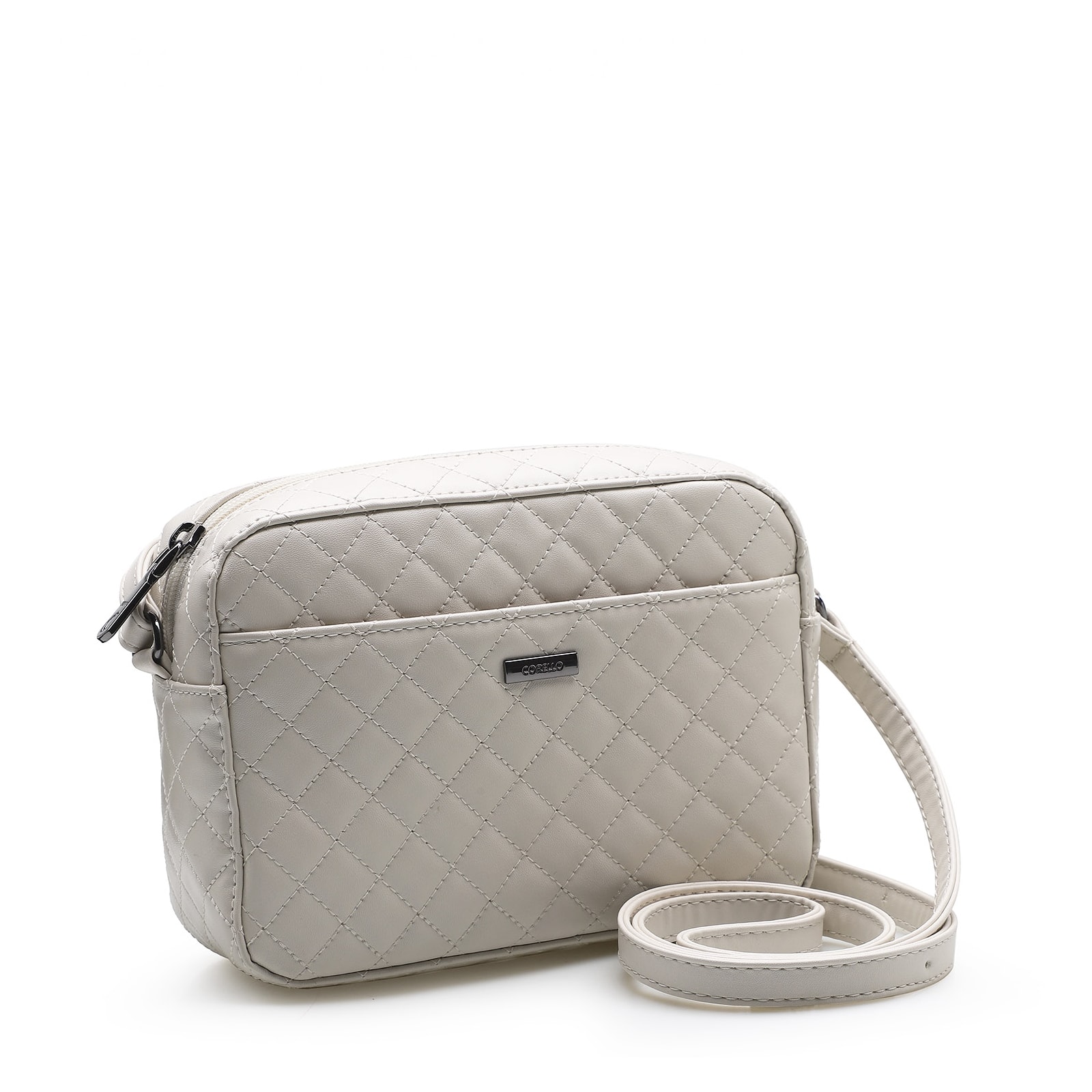 Bolsa Transversal Matelassê Alternativo Off White