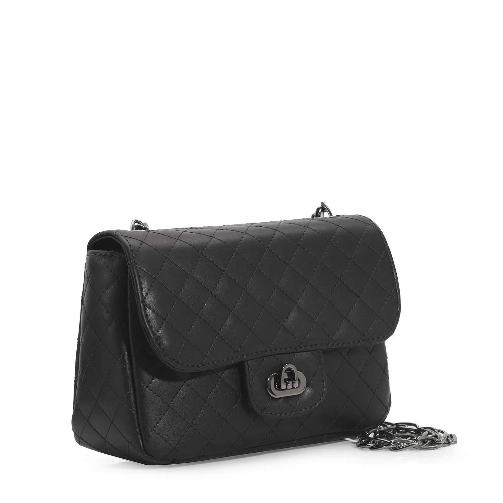 Bolsa Transversal Matelassê Alternativo Preto