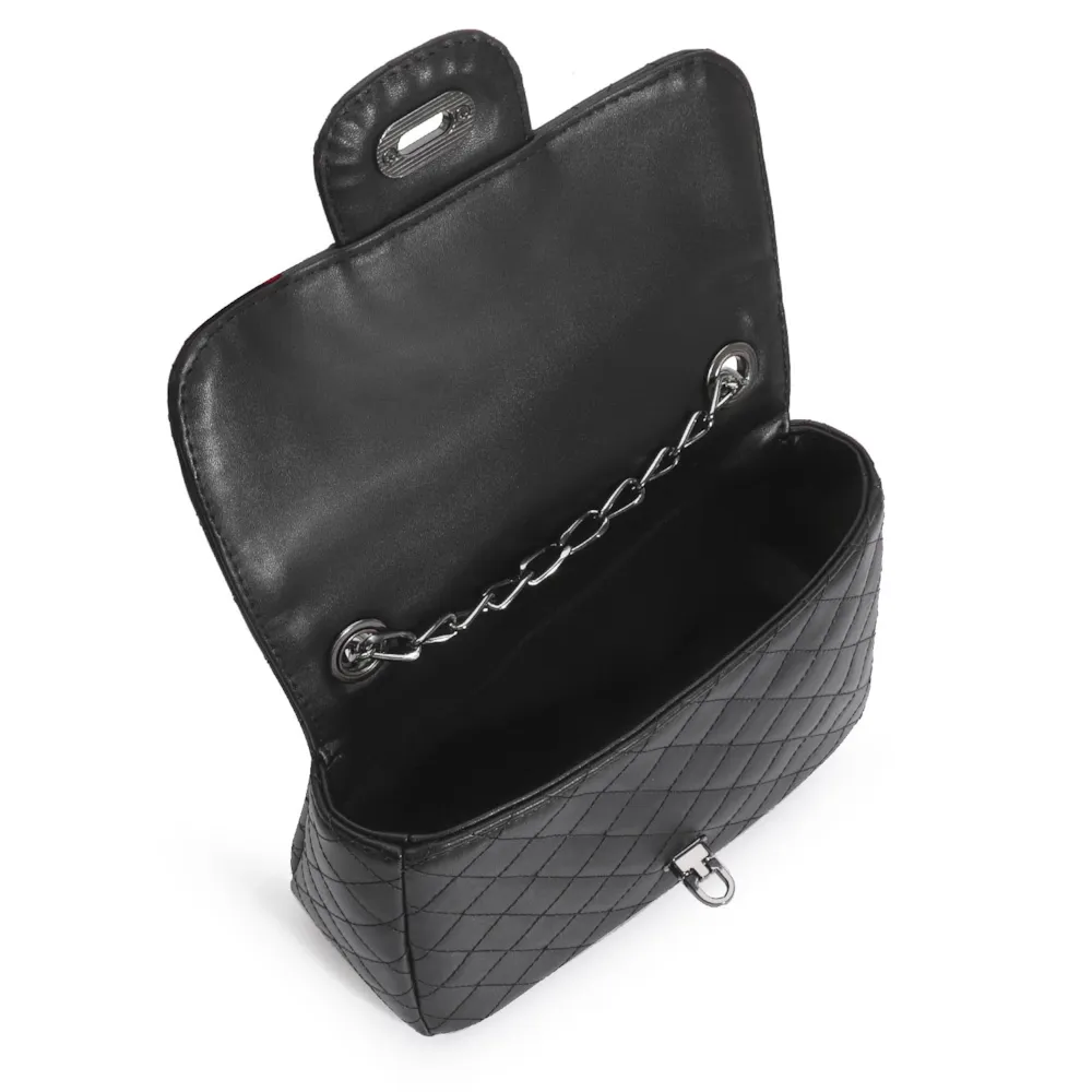 Bolsa Transversal Matelassê Alternativo Preto - imagem 5