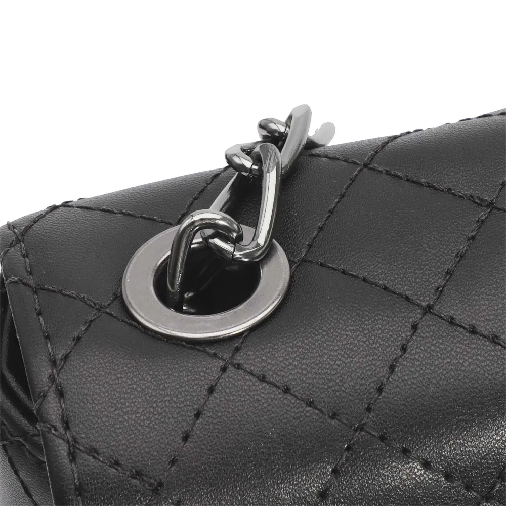 Bolsa Transversal Matelassê Alternativo Preto - imagem 6