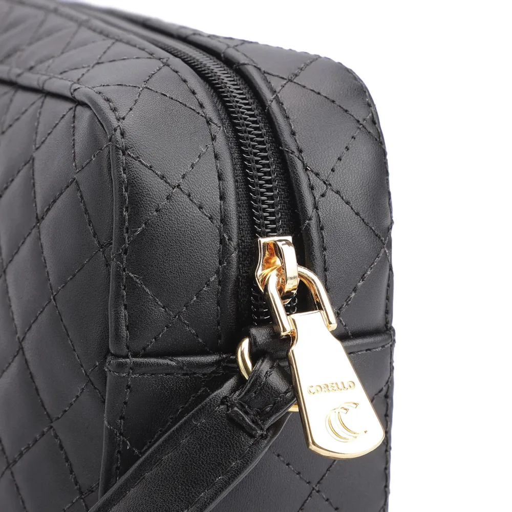 Bolsa Transversal Matelassê Alternativo Preto - imagem 5