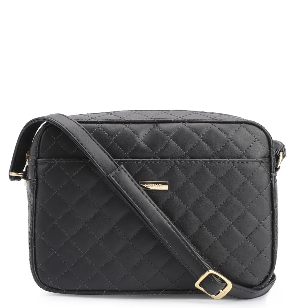 Bolsa Transversal Matelassê Alternativo Preto