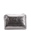 Bolsa Transversal Matelassê Croco Prata - imagem 4