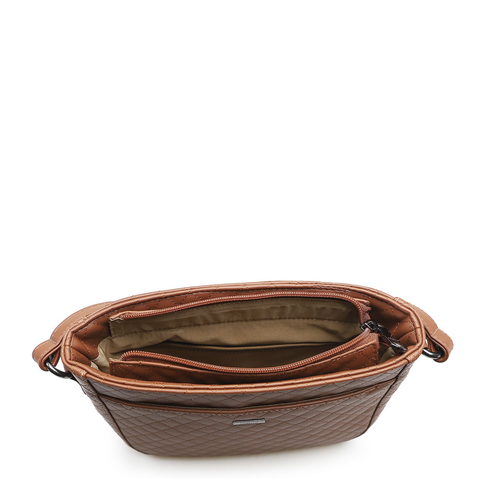 Bolsa Transversal Matelassê Floater Caramelo Alt