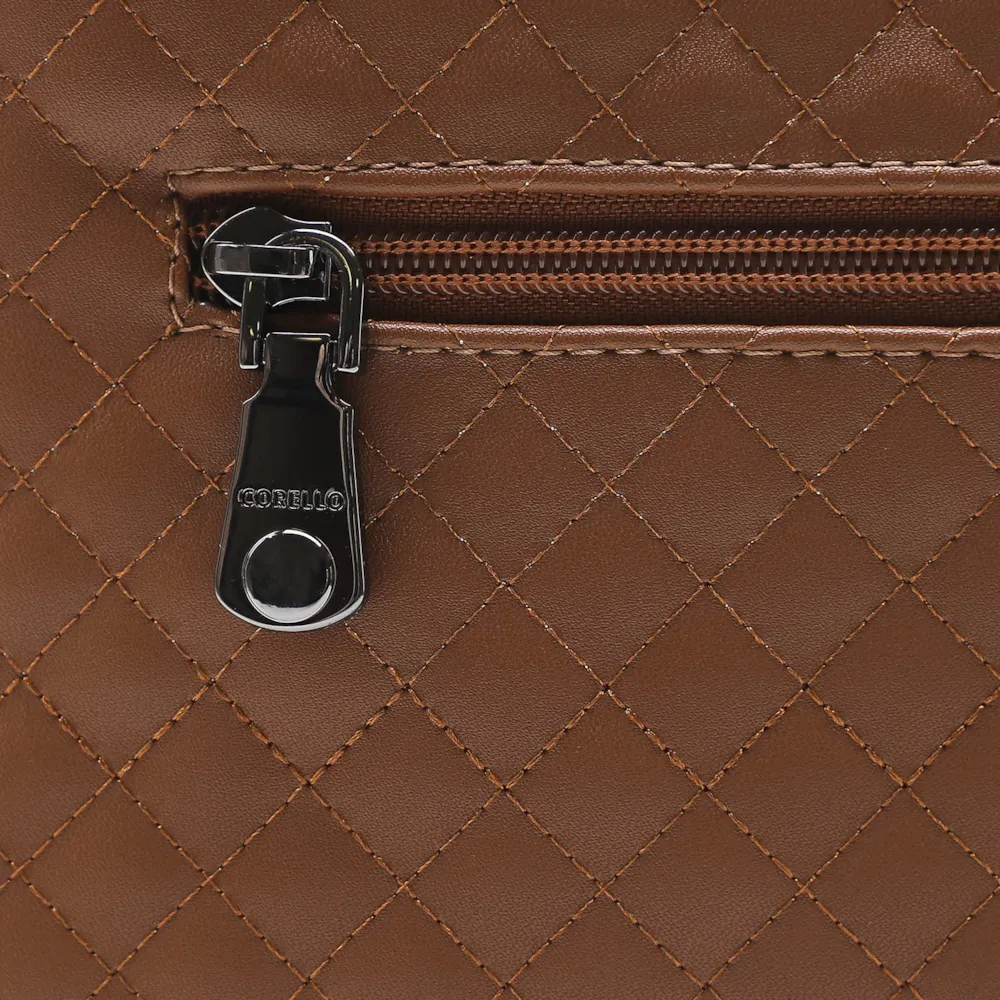 Bolsa Transversal Matelassê Floater Caramelo Alt - imagem 6