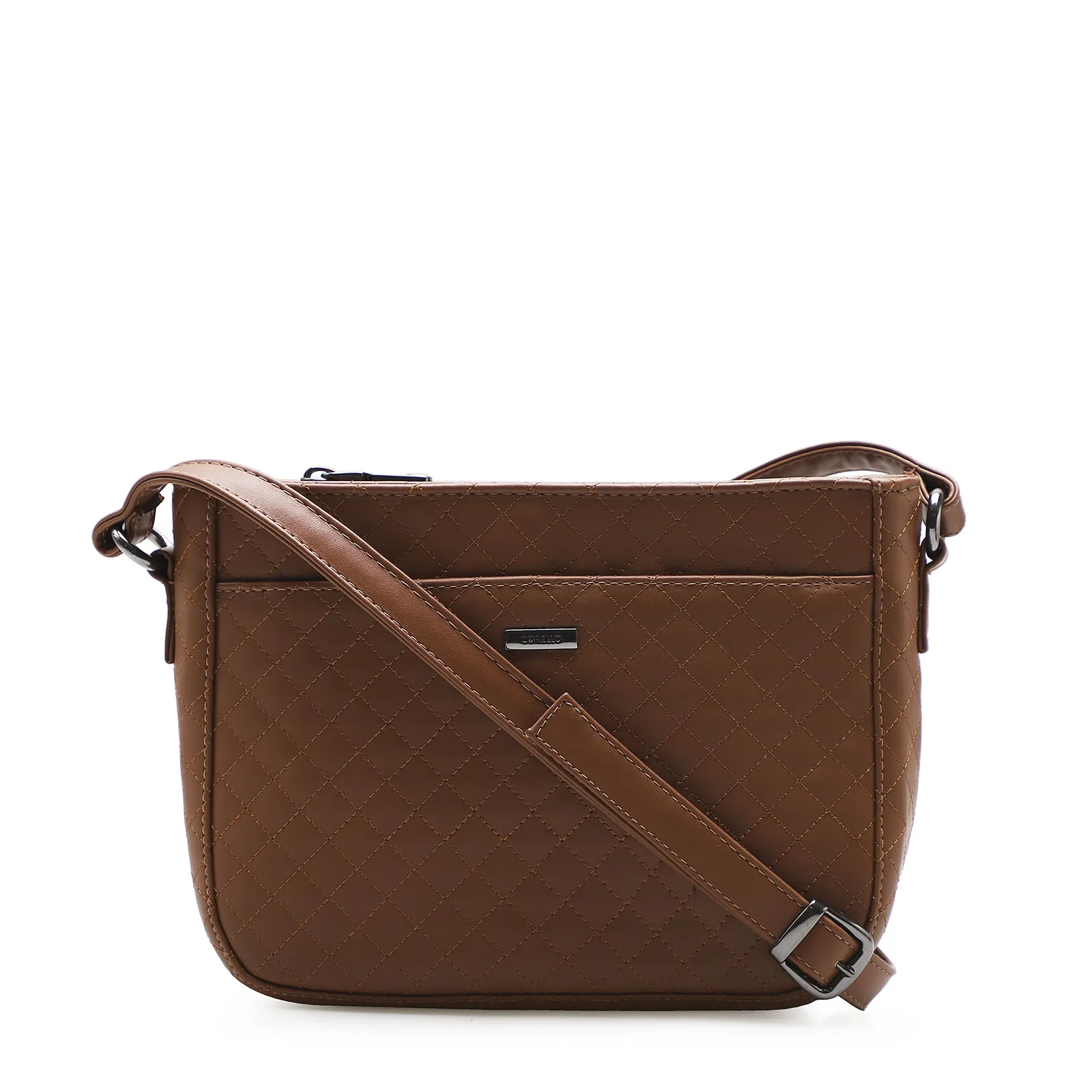 Bolsa Transversal Matelassê Floater Caramelo Alt