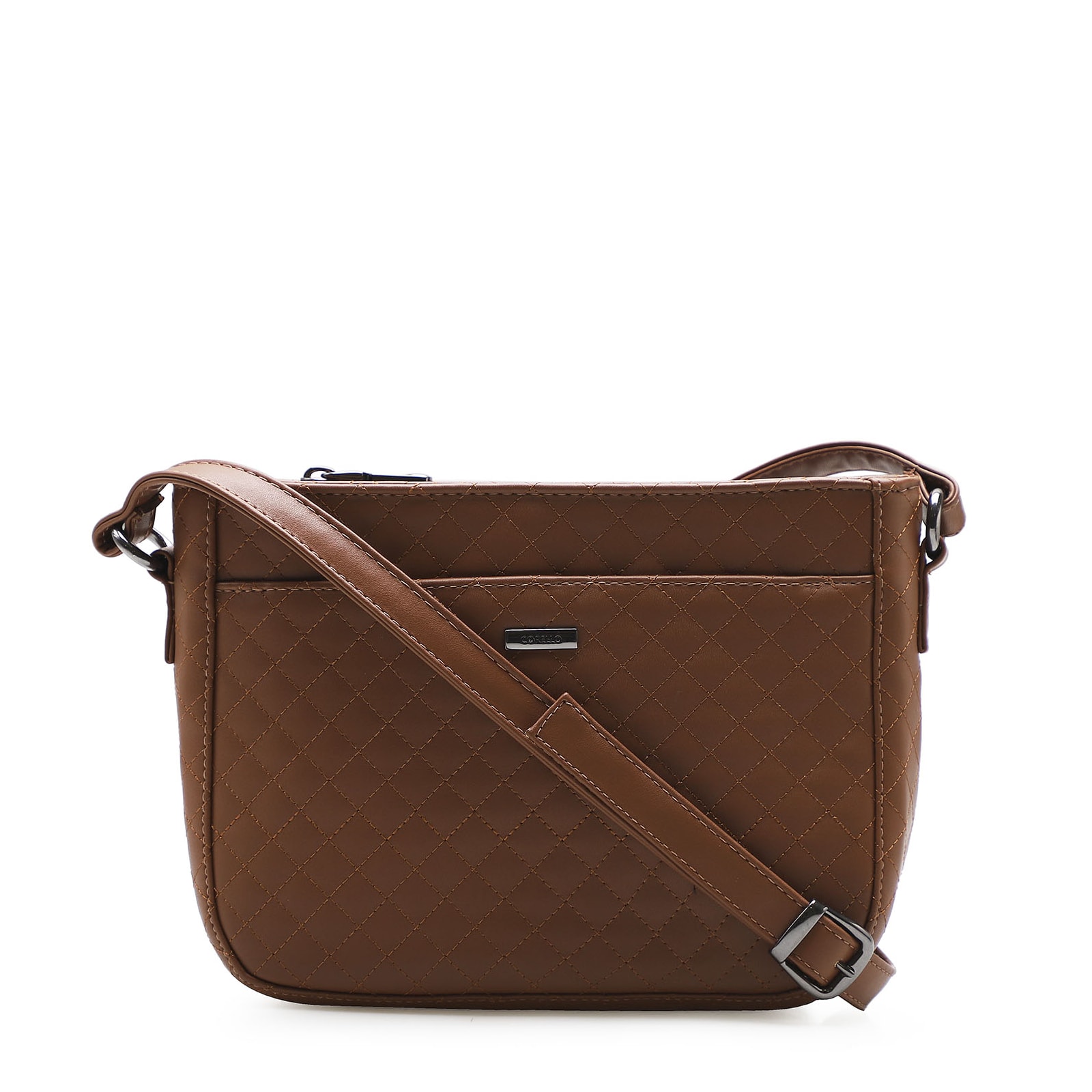 Bolsa Transversal Matelassê Floater Caramelo Alt