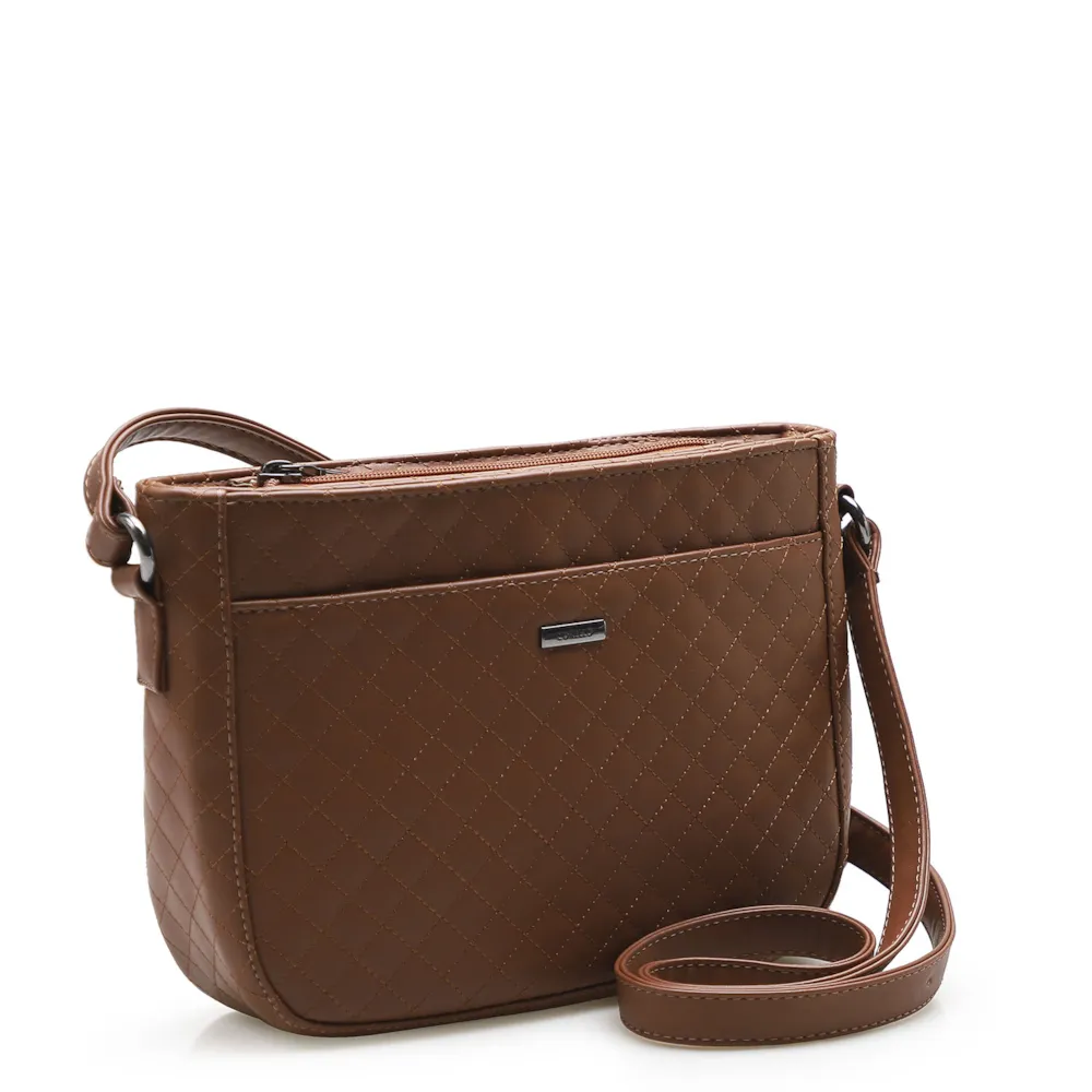 Bolsa Transversal Matelassê Floater Caramelo Alt - imagem 2