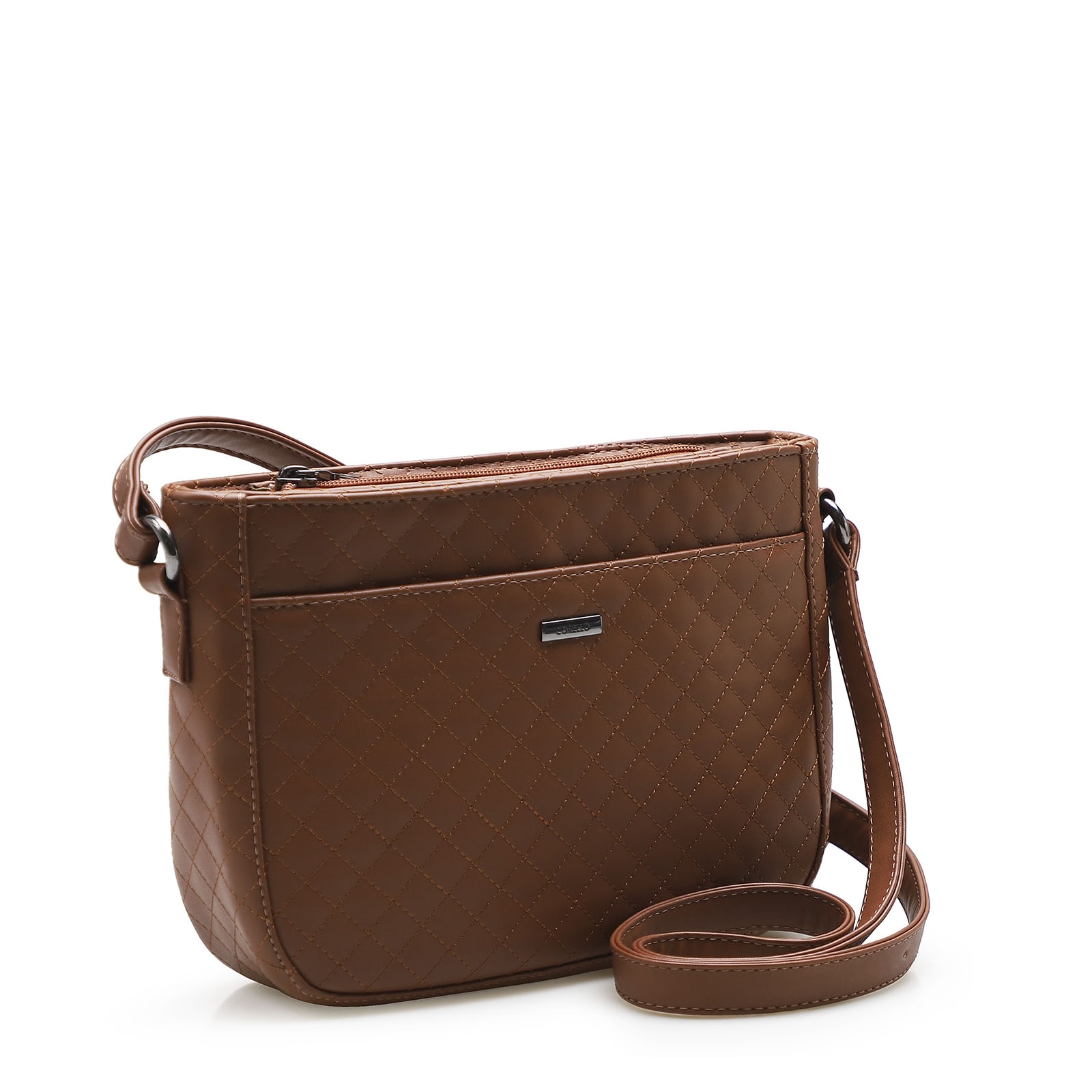 Bolsa Transversal Matelassê Floater Caramelo Alt