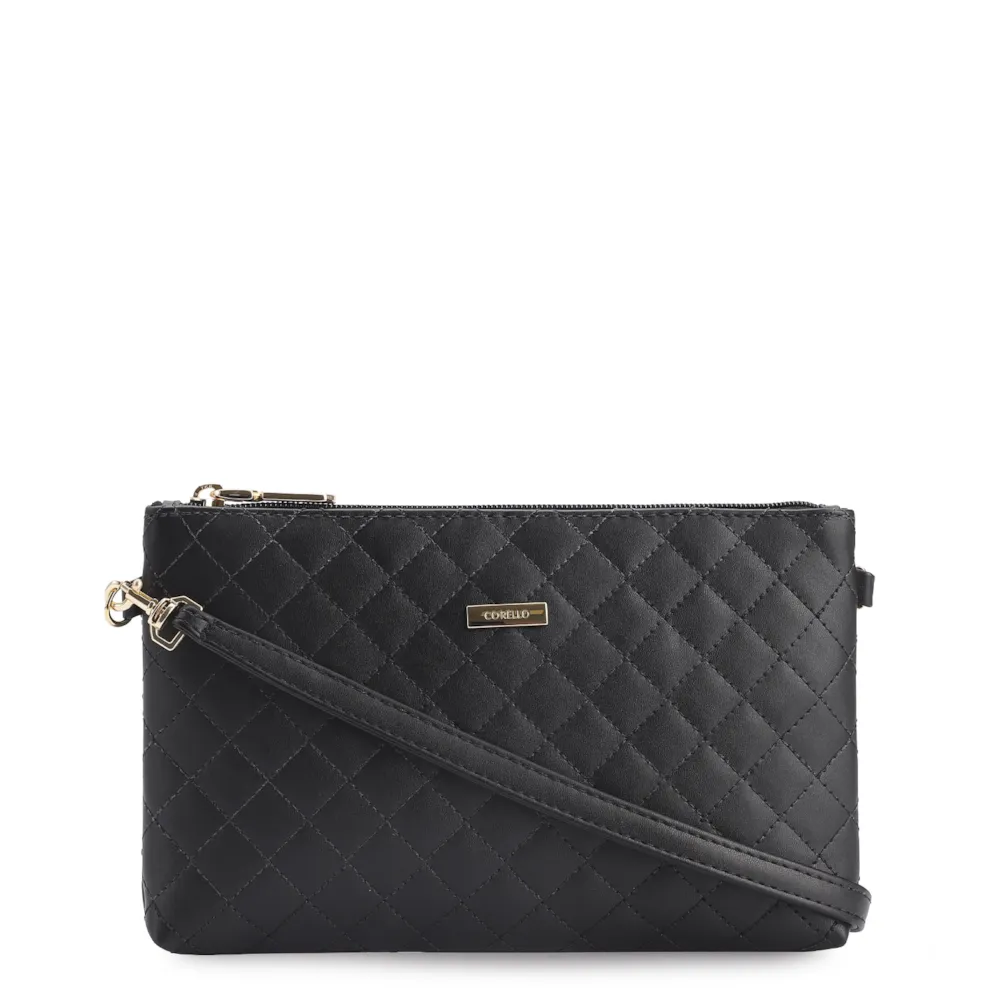 Bolsa Transversal Matelassê Preto