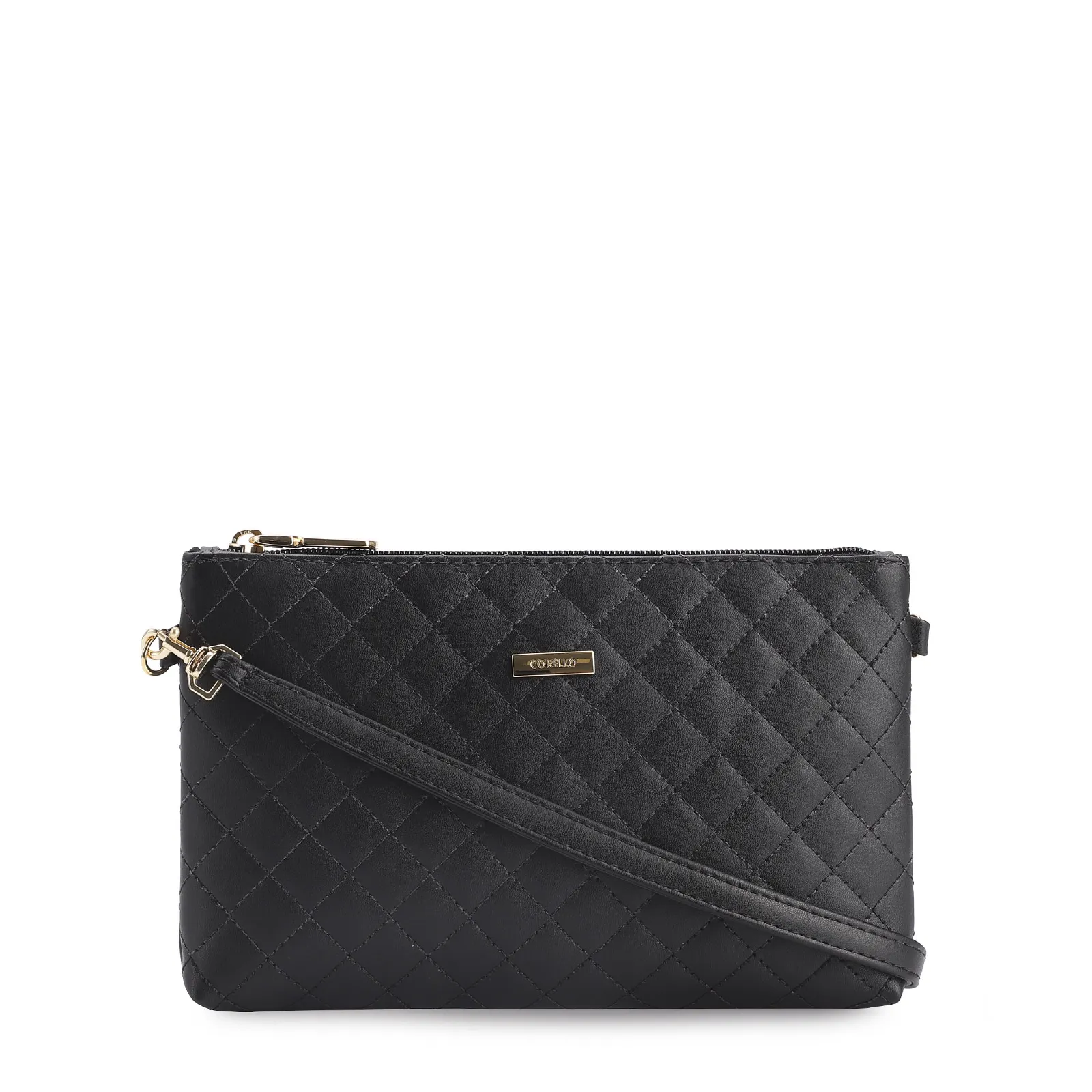Bolsa Transversal Matelassê Preto