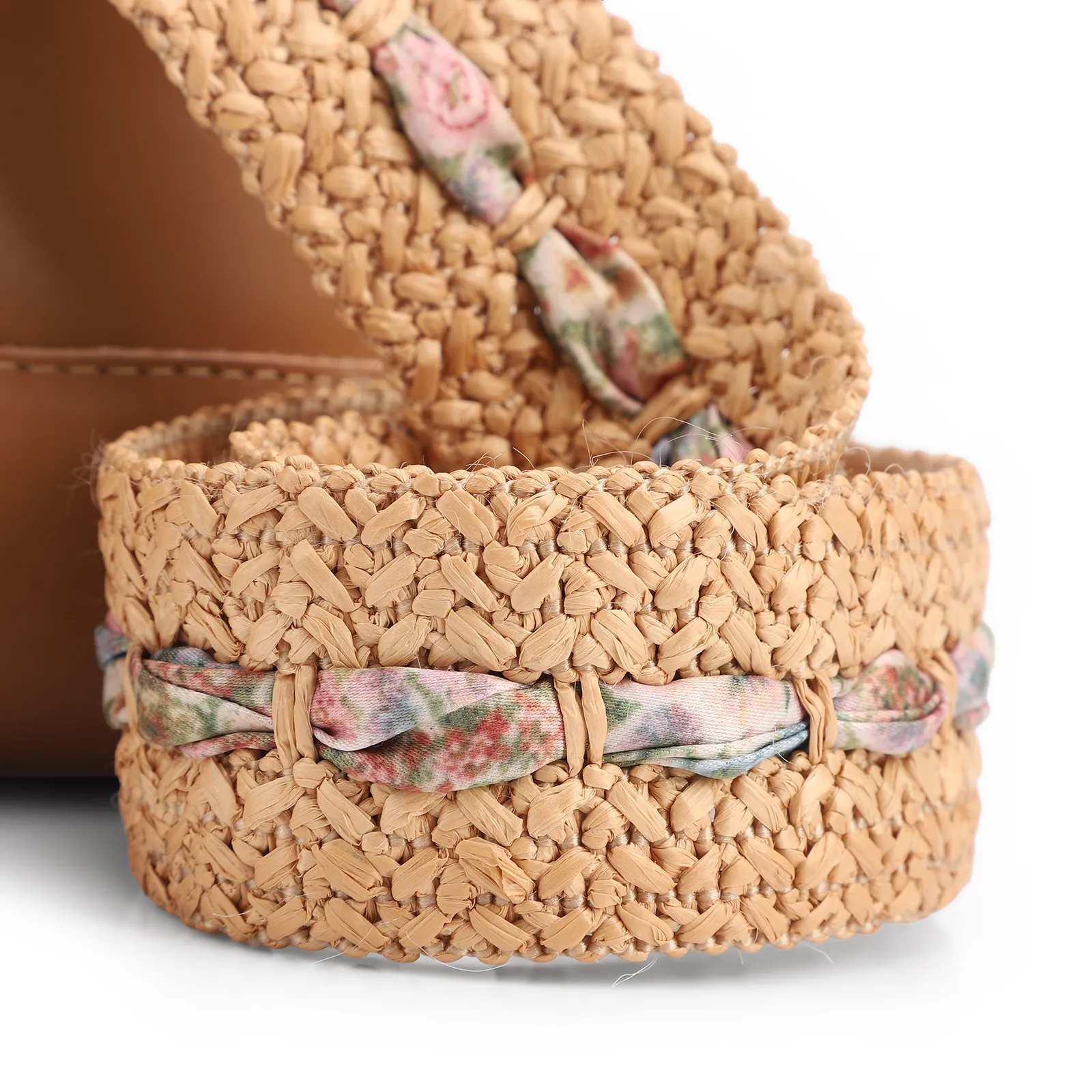 Bolsa Transversal Média Couro Marrom Claro Alça Ráfia