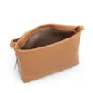 Bolsa Transversal Média Couro Marrom Claro Alça Ráfia Lenço - imagem 4