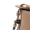 Bolsa Transversal Média Couro Nobuck Floater Bege Miçangas - imagem 6
