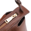 Bolsa Transversal Média Couro Nobuck Floater Marrom Miçangas - imagem 5