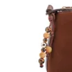 Bolsa Transversal Média Couro Nobuck Floater Marrom Miçangas - imagem 6