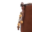 Bolsa Transversal Média Couro Nobuck Floater Marrom Miçangas - imagem 6