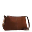 Bolsa Transversal Média Couro Nobuck Floater Marrom Miçangas - imagem 2
