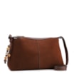 Bolsa Transversal Média Couro Nobuck Floater Marrom Miçangas - imagem 2
