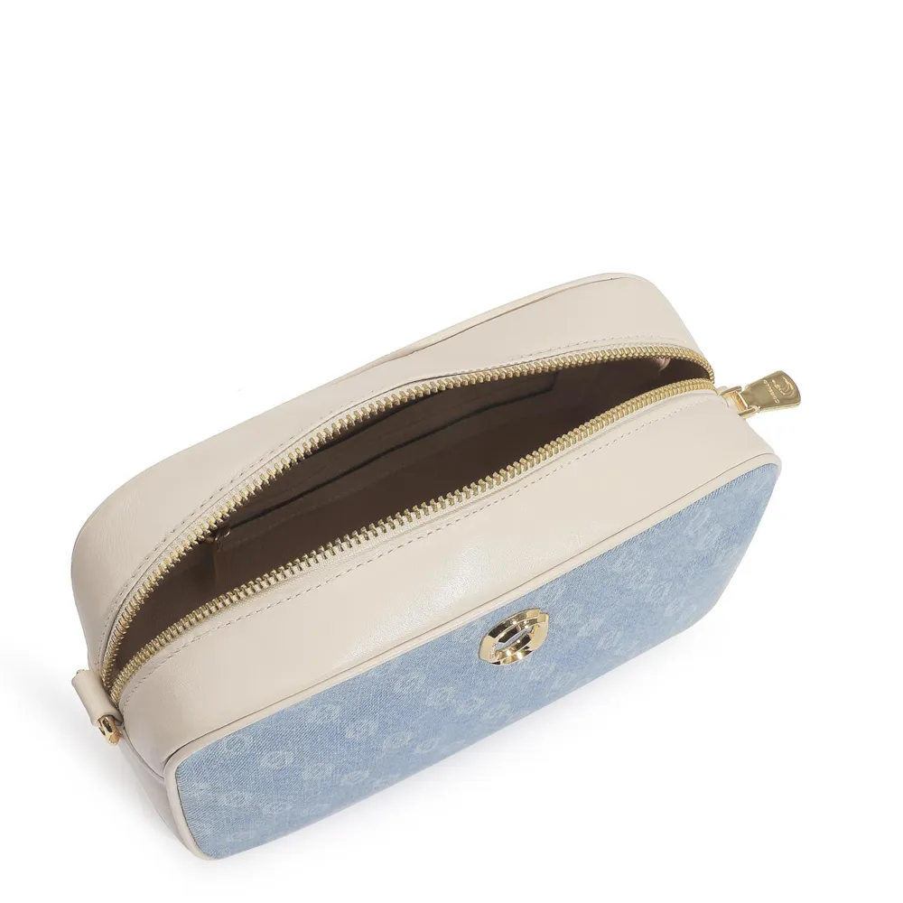 Bolsa Transversal Monograma Jeans/Couro Off White - imagem 5