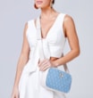 Bolsa Transversal Monograma Jeans/Couro Off White - imagem 2