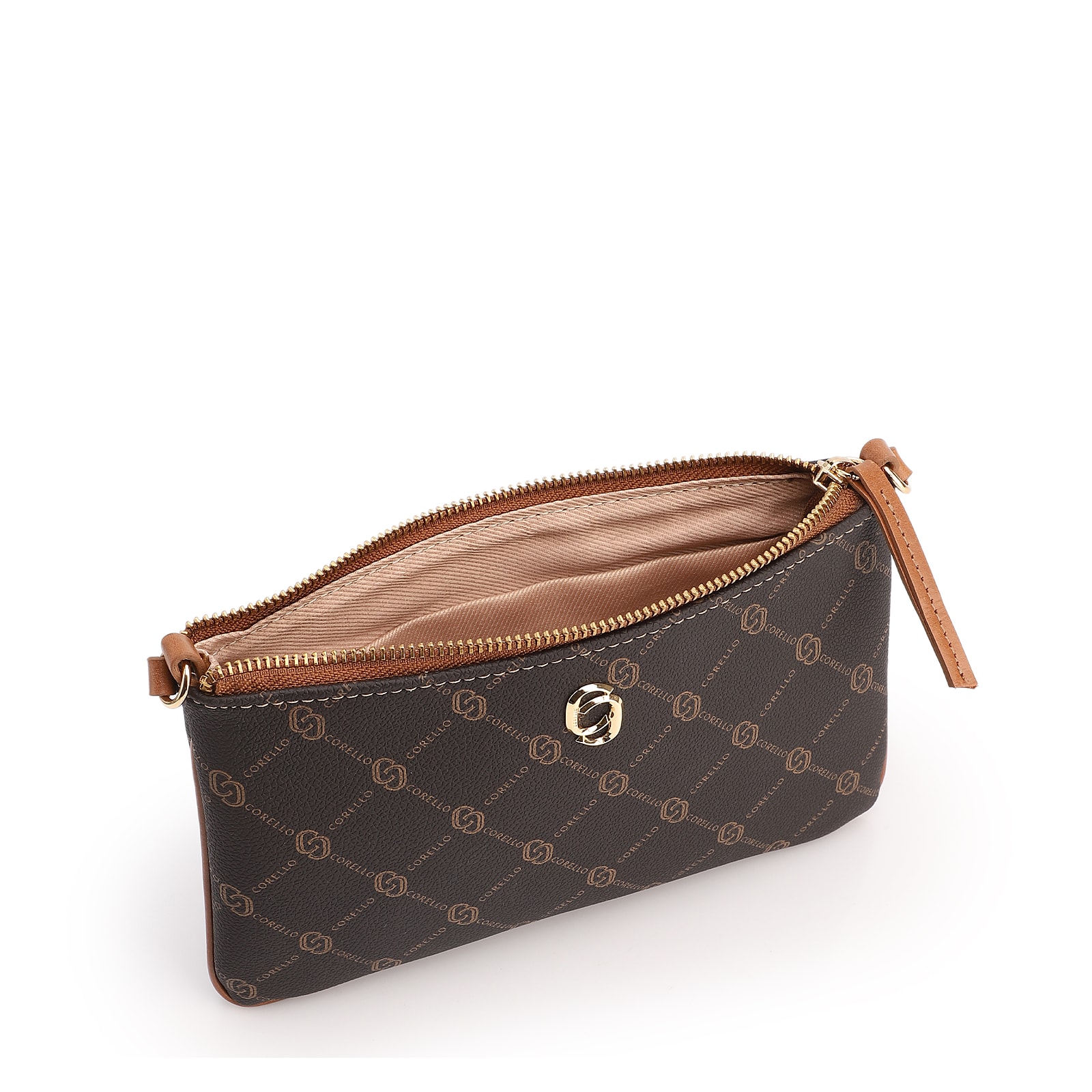 Bolsa Transversal Monograma Marrom