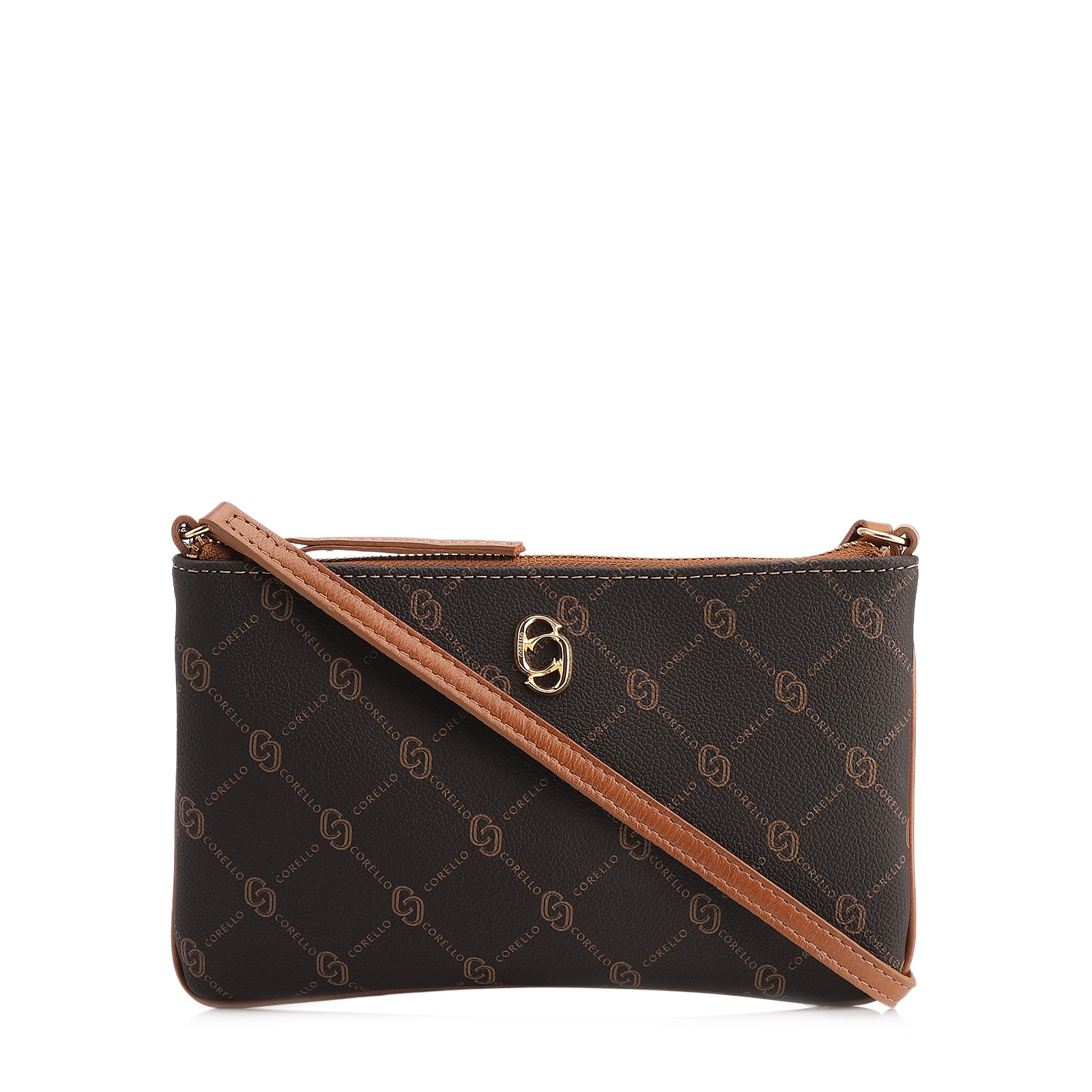 Bolsa Transversal Monograma Marrom