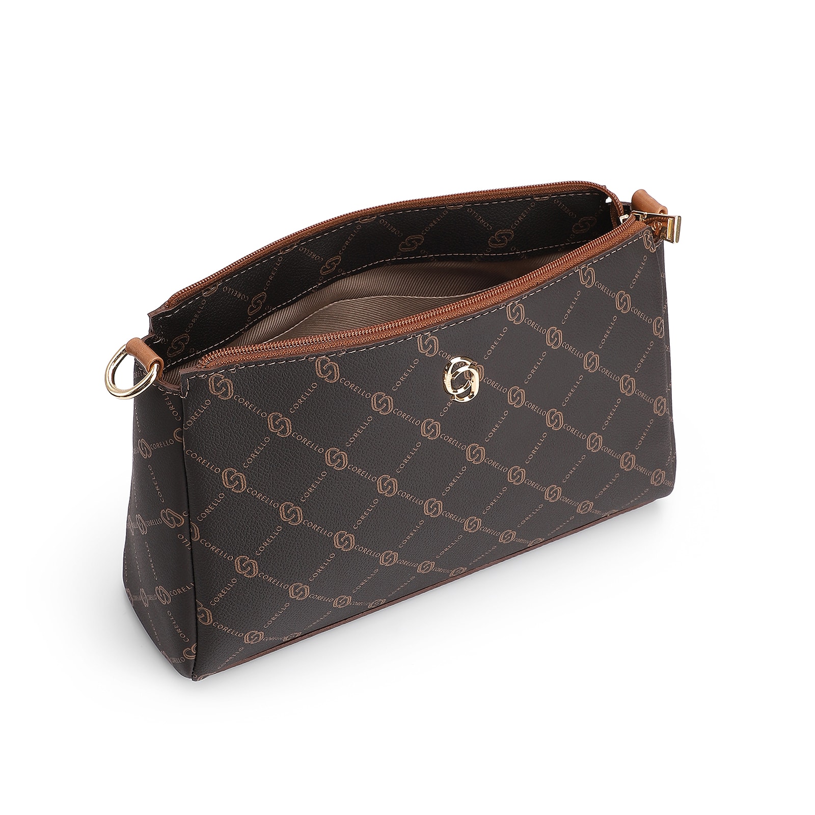 Bolsa Transversal Monograma Marrom