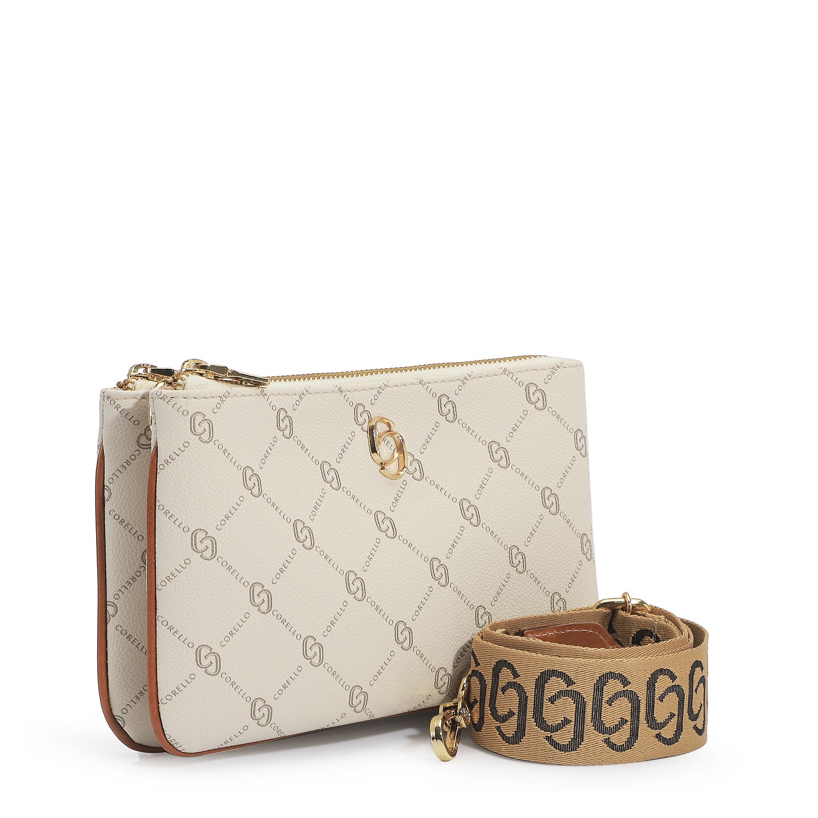 Bolsa Transversal Monograma Off White