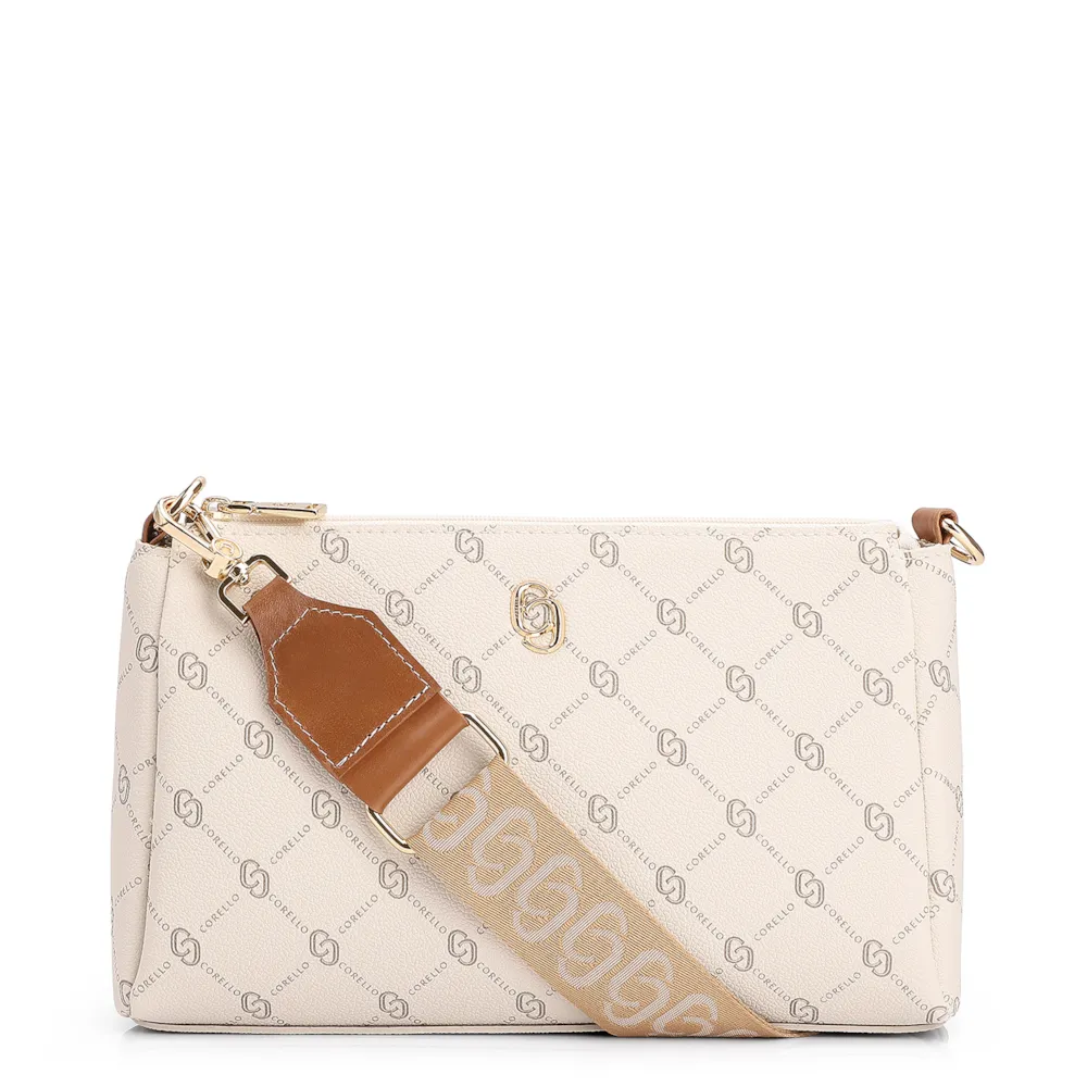 Bolsa Transversal Monograma Off White