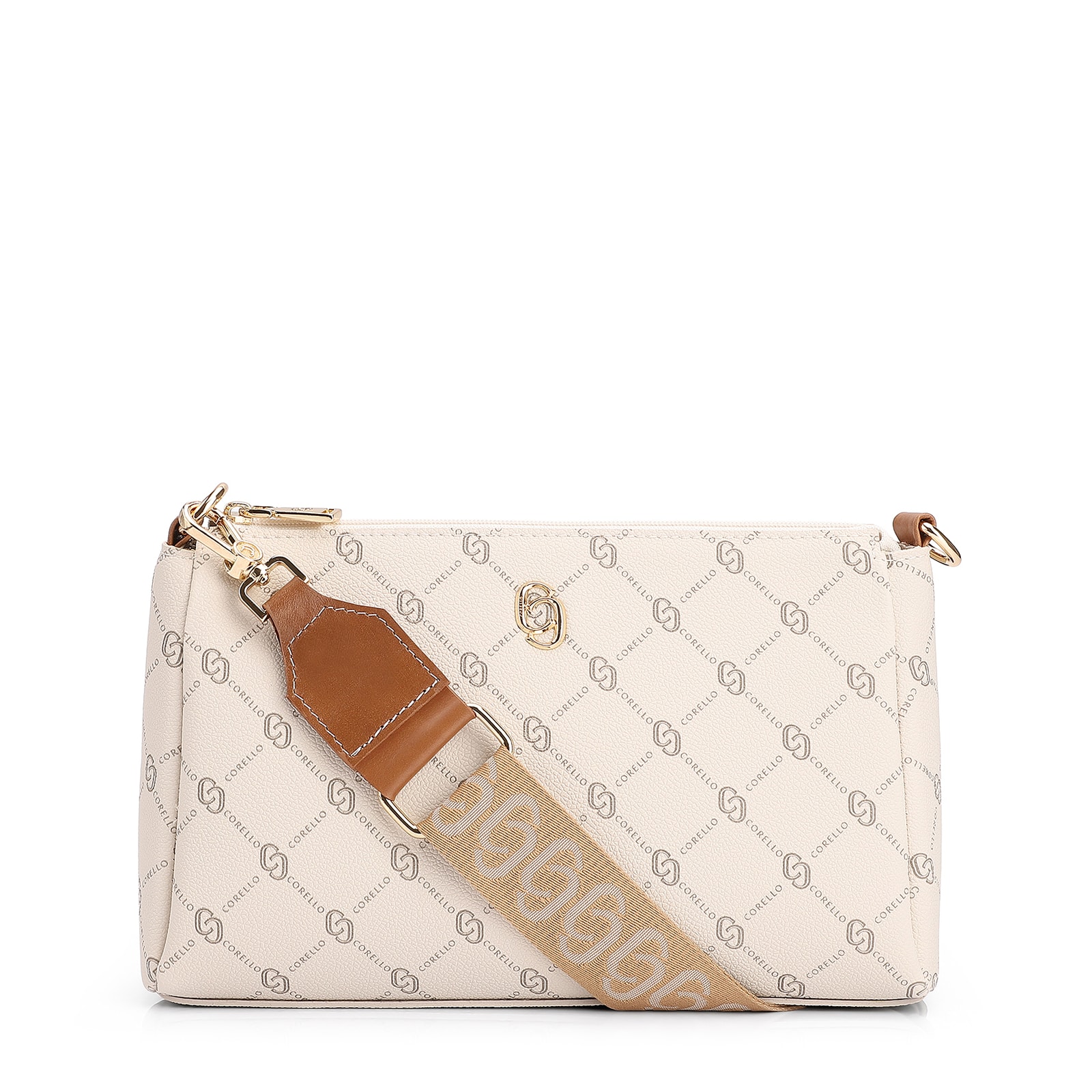 Bolsa Transversal Monograma Off White