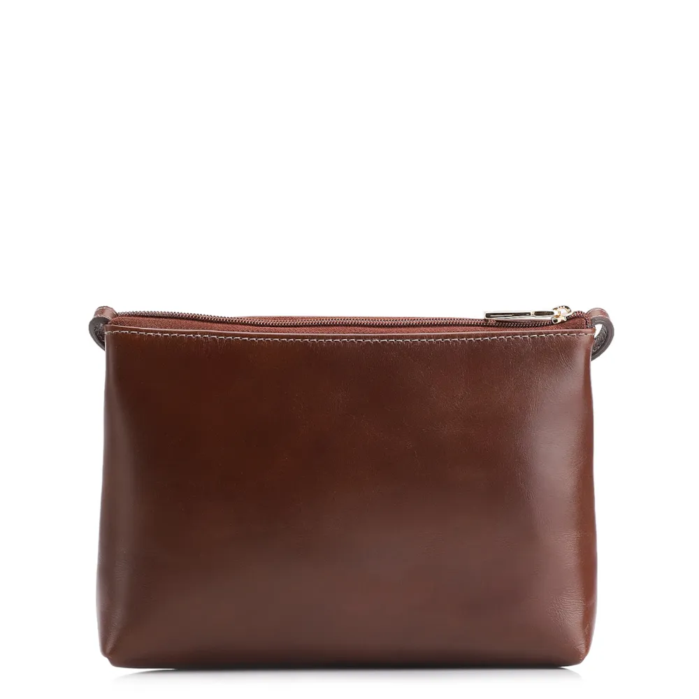 Bolsa Transversal Pedras Couro Marrom - imagem 4